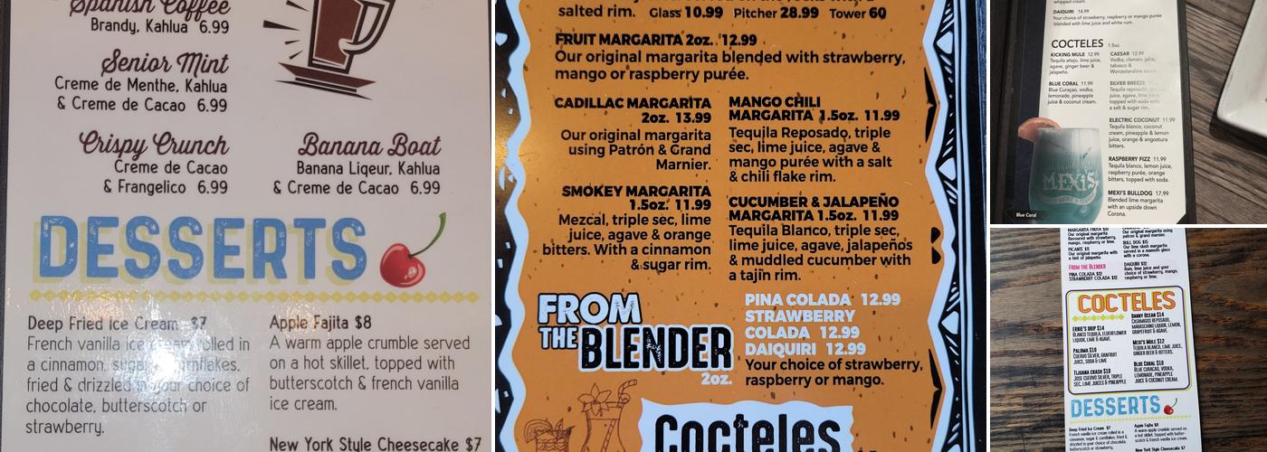 Mexi's Halifax Menu