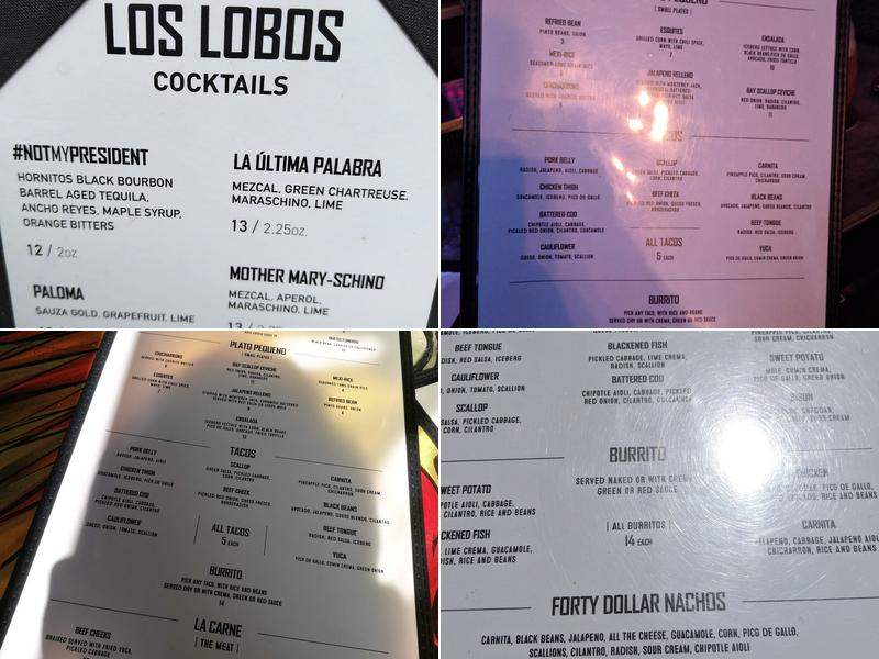 Los Lobos Menu