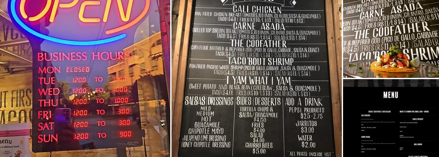DOS TACOS Menu