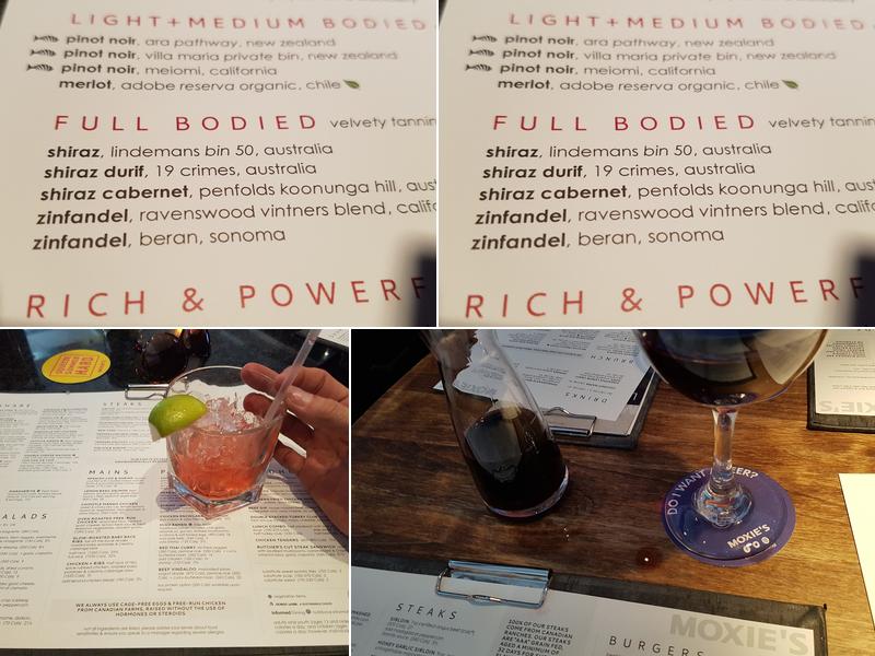 MOXIES Barrie Restaurant Menu