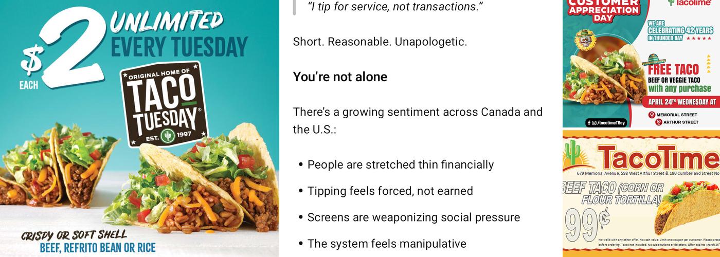 TacoTime Menu