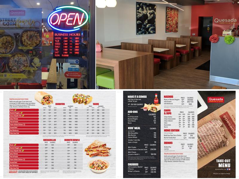 Quesada Burritos & Tacos Menu