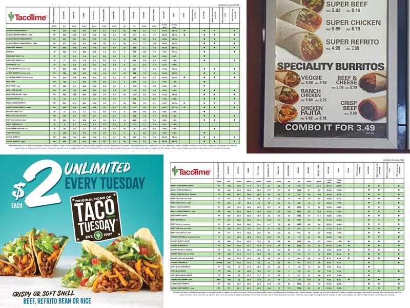 TacoTime Menu