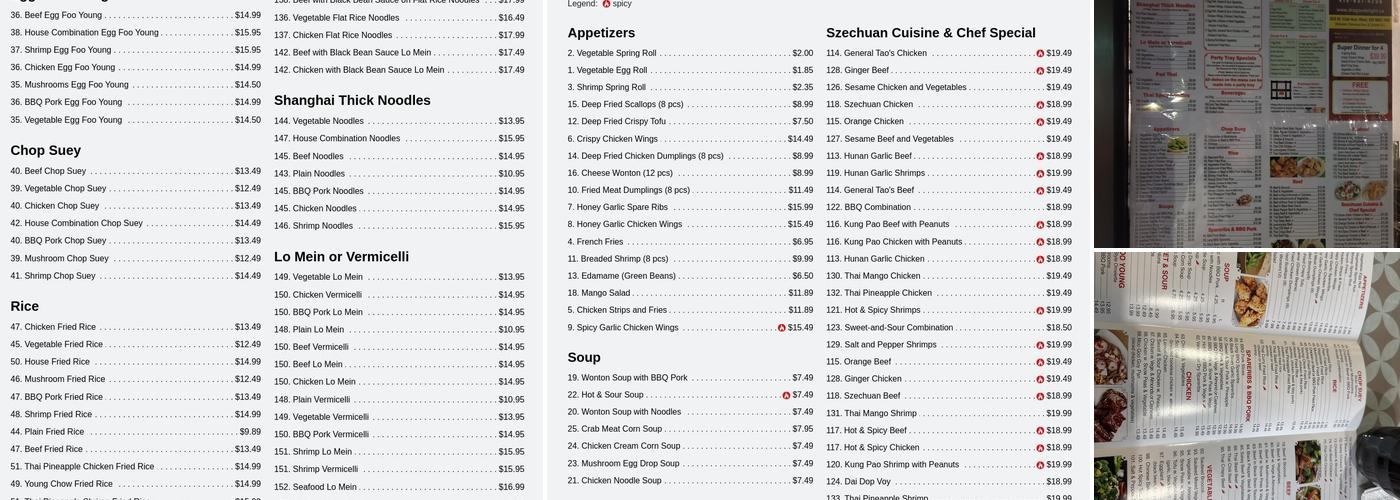 Dragon Delight Menu