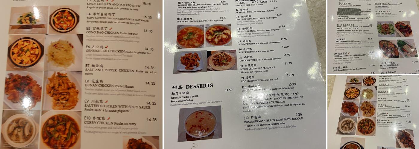Chez Chen Menu