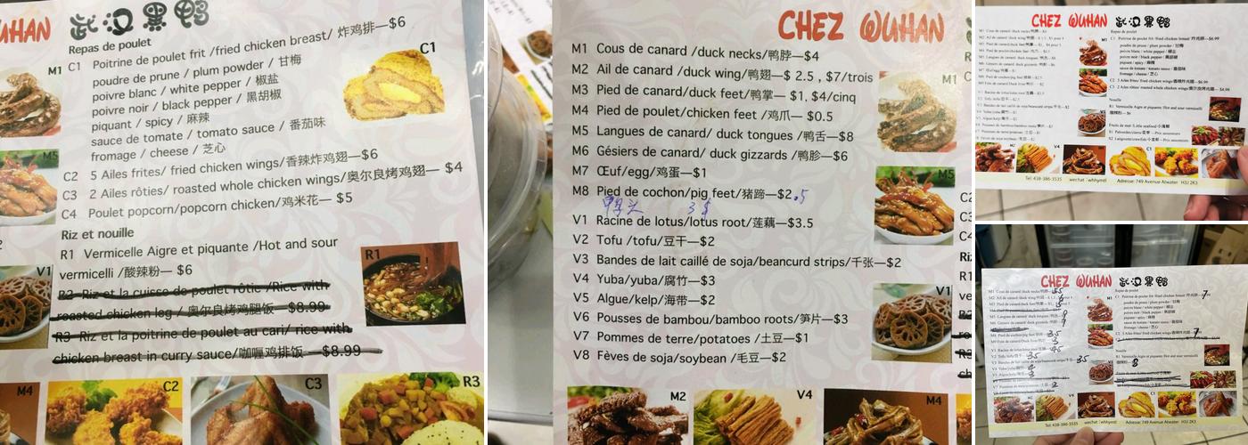 Chez Wuhan Menu