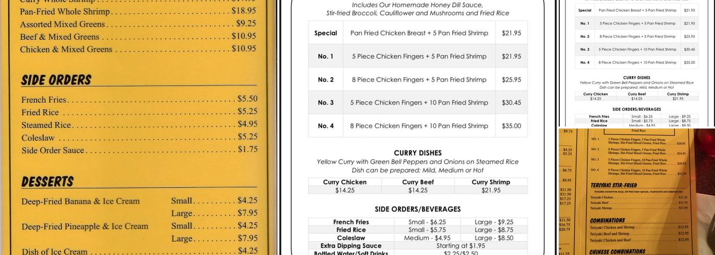 Mitzi's Chicken Finger Restaurant Menu