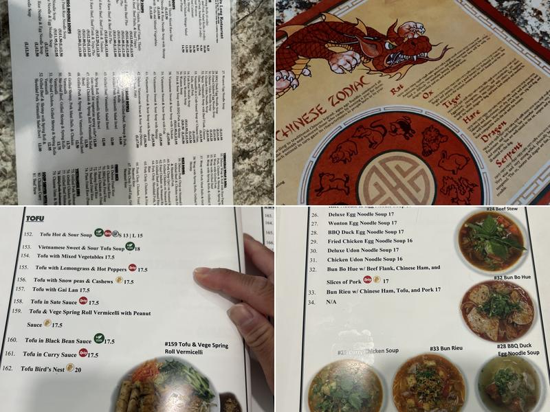 Pho Cuu Long Restaurant Menu