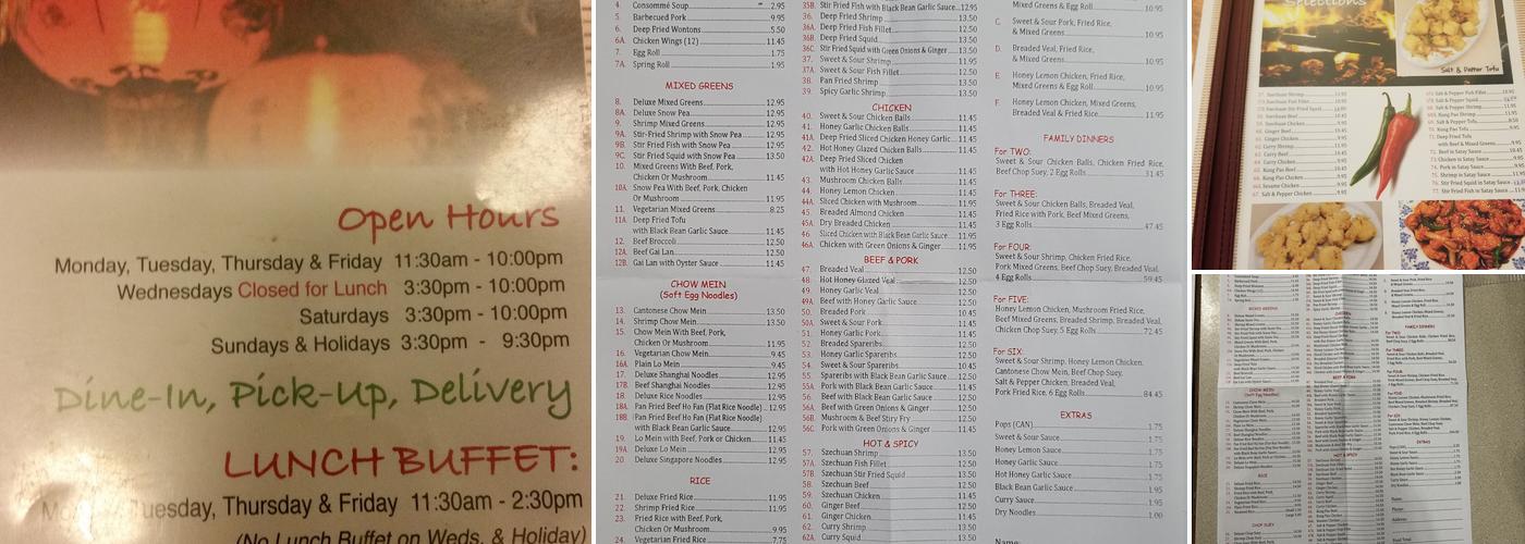 Singyun Restaurant Menu