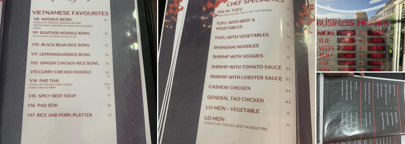 Fong Sing Restaurant Menu