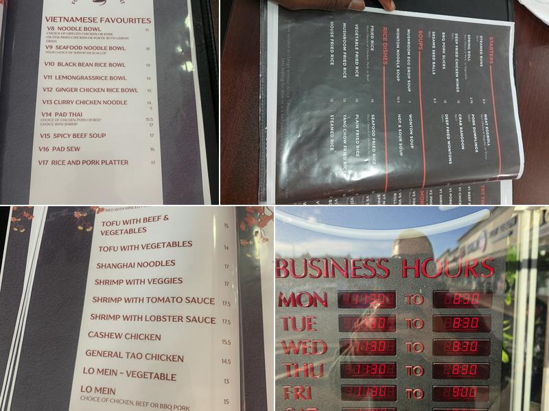 Fong Sing Restaurant Menu