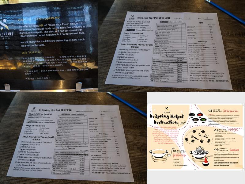 In Spring Hot Pot&Fine Asian Fusion Cuisine Menu