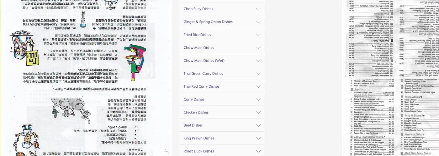 9TH KITCHEN Chinese Takeaway Menu