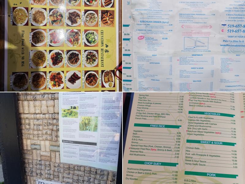 Chinatown Restaurant Menu