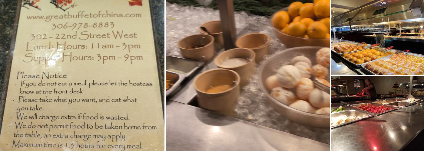 Great Buffet Of China Menu