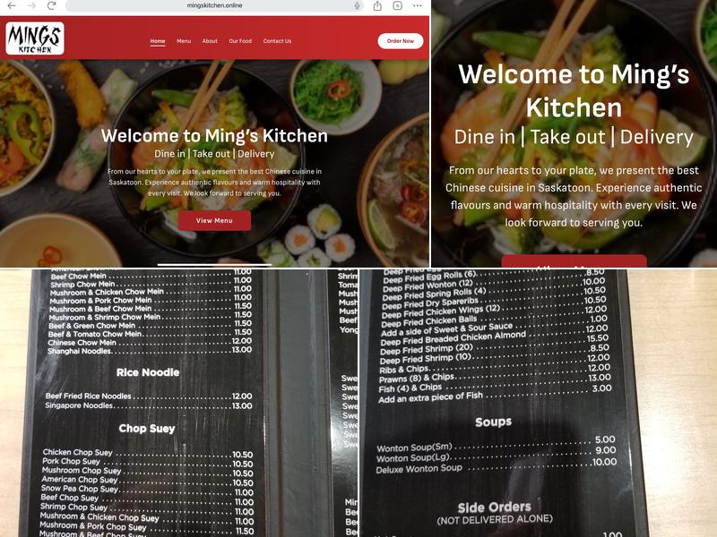 Ming's Kitchen Menu