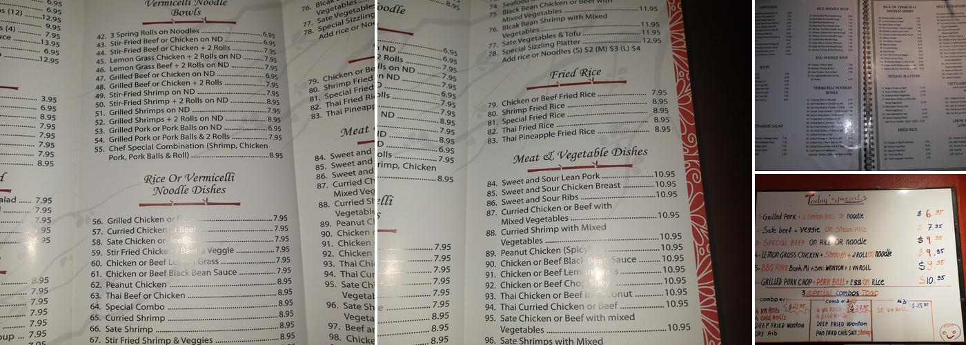 Spring Roll Restaurant Menu