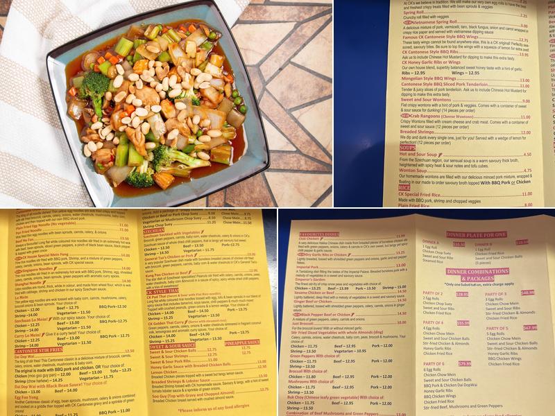 C K Chinese Food Menu