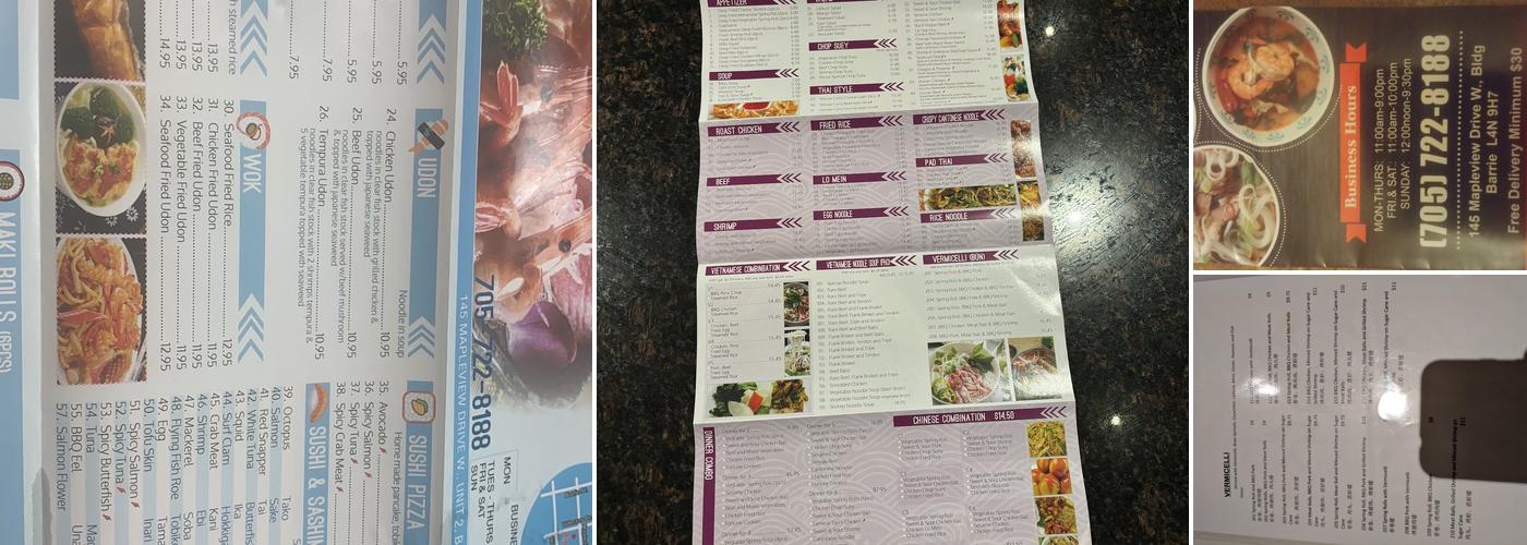 Big Pho Menu