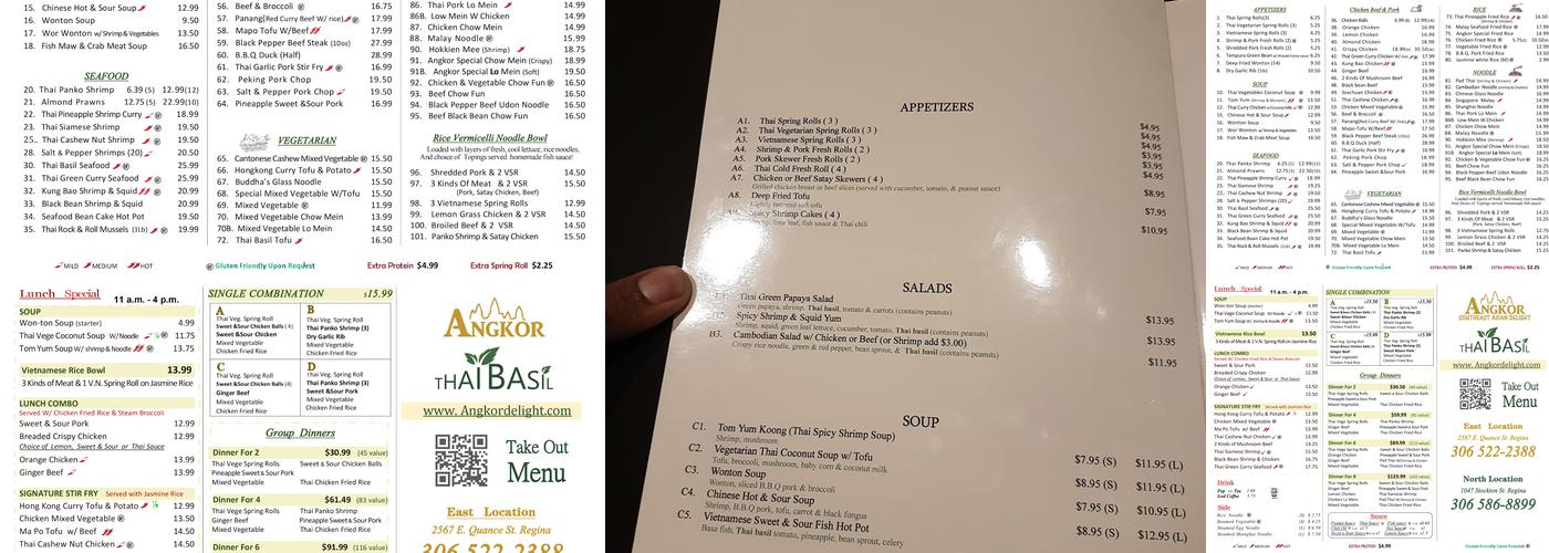 Thai Basil Menu