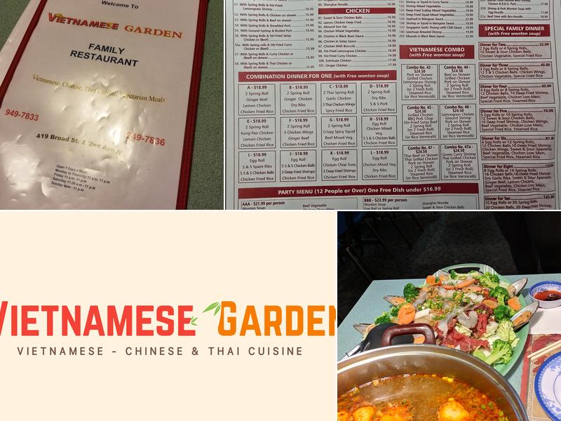 Vietnamese Garden Menu