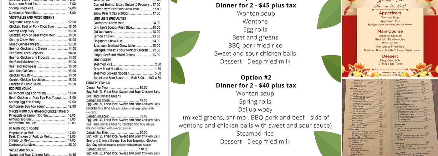 Ling Lee's Menu