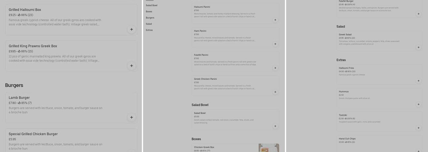 Greek Gyro and more Menu