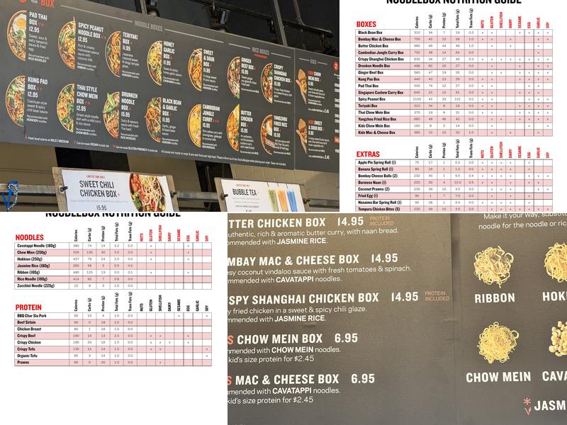 Noodlebox Menu