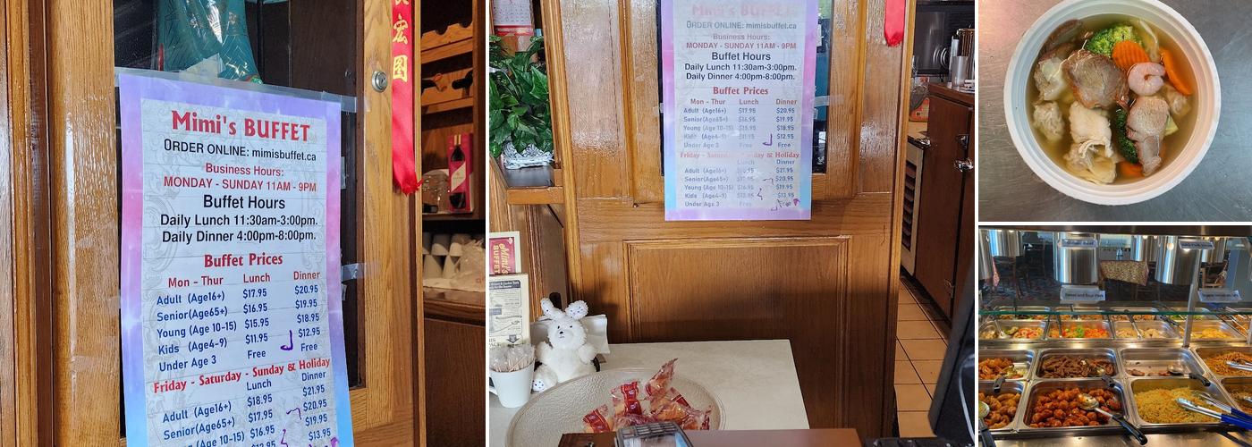 Mimi's Buffet Menu