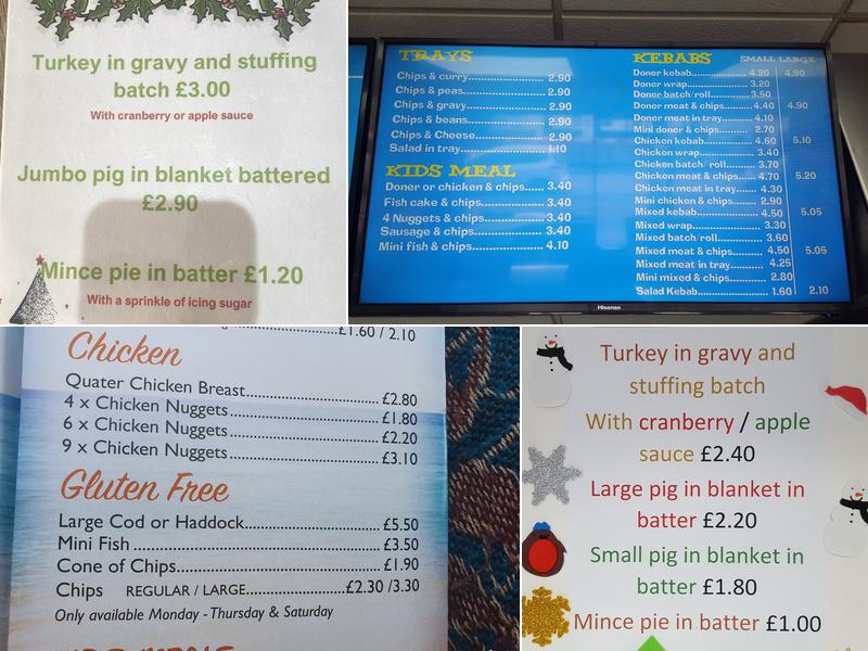 Sealand Fish Bar Ltd Menu