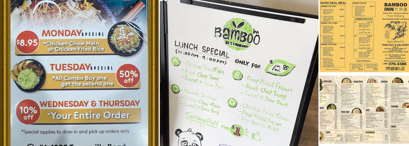 Bamboo Inn Menu