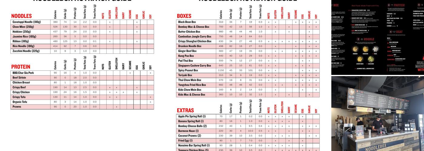Noodlebox Menu