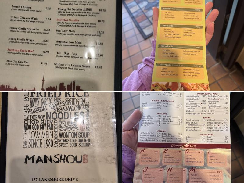 Manshou Restaurant Menu