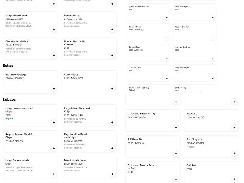 Lansdowne Fish Bar Menu
