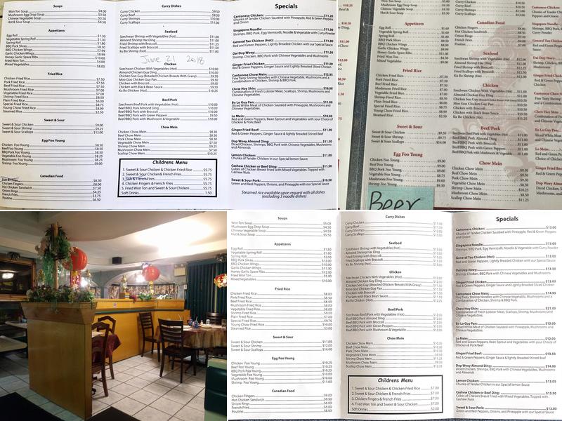 Fortune Star Chinese Restaurant Menu