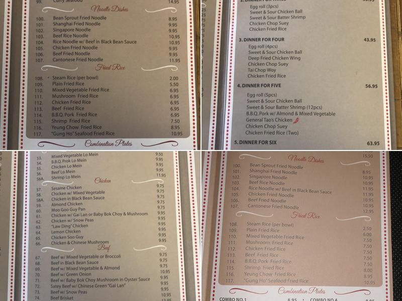 Gung Ho Menu