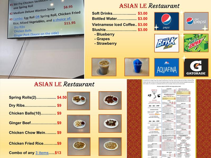 Asian Le Menu