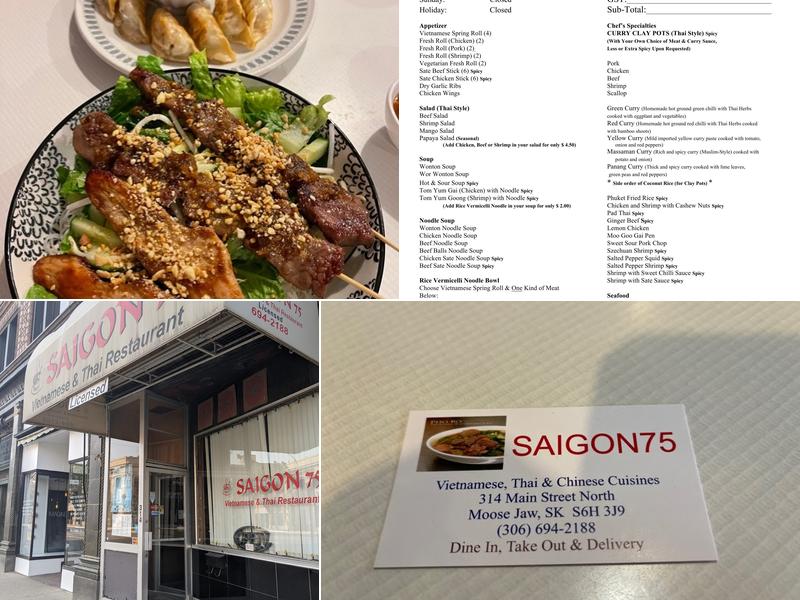 Saigon 75 Menu