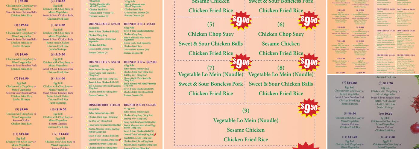 Chef Wok Menu