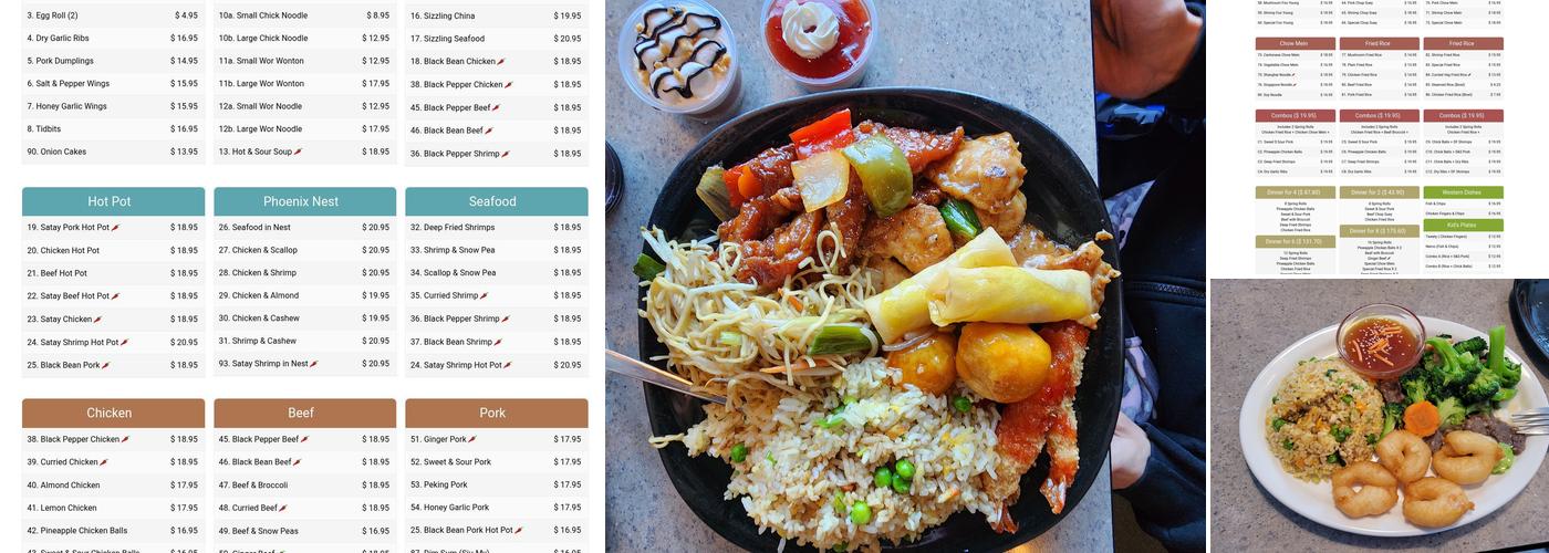 China Zone Restaurant Menu