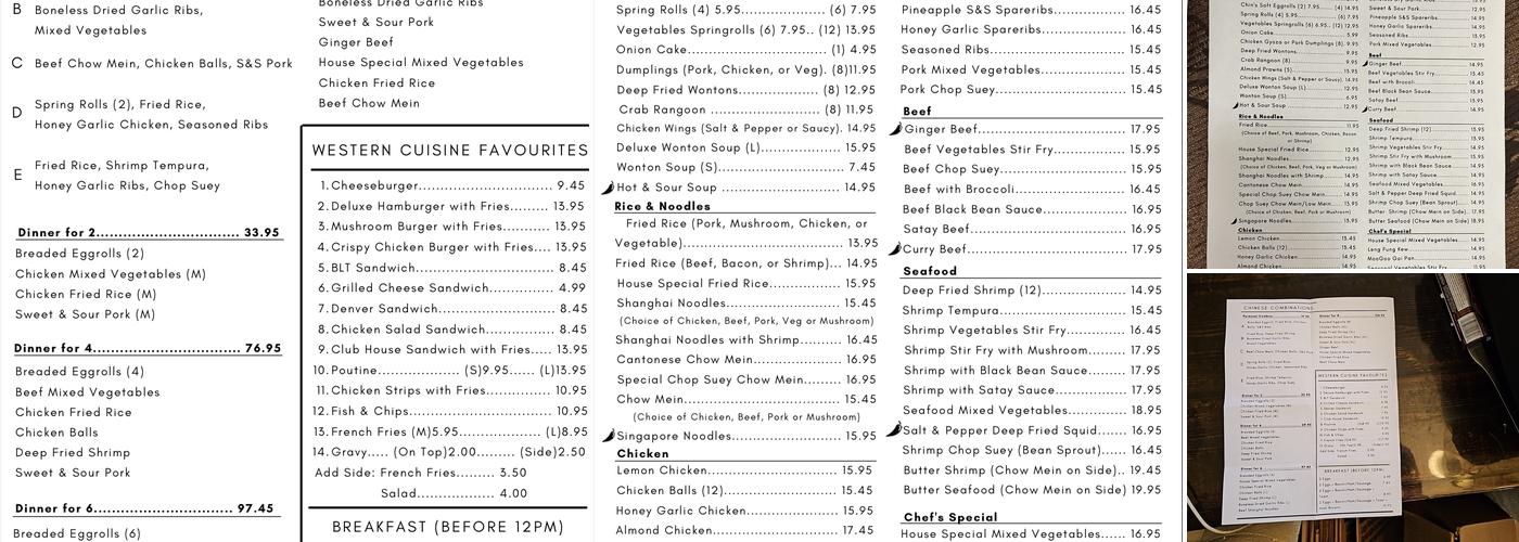 Chins Menu