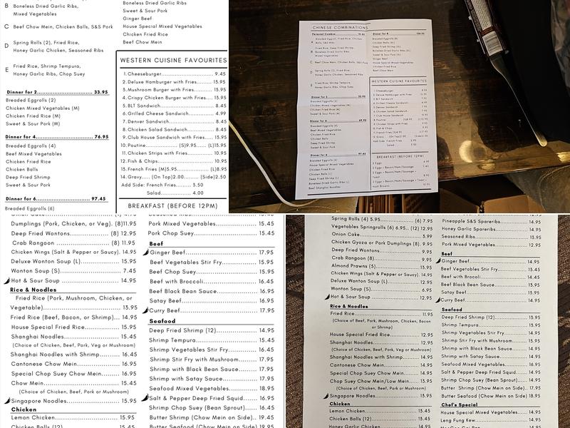 Chins Menu