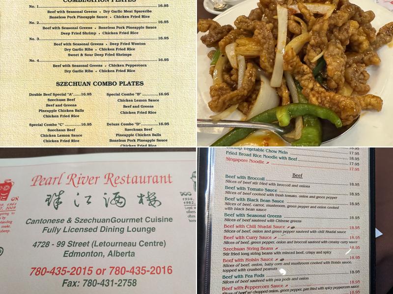 Pearl River Restaurant Menu