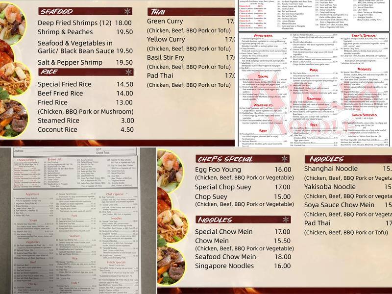 Ninja Noodle Menu