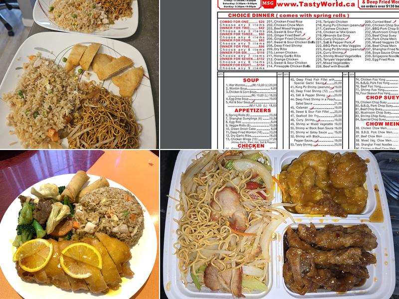 Tasty World Chinese Restaurant Menu