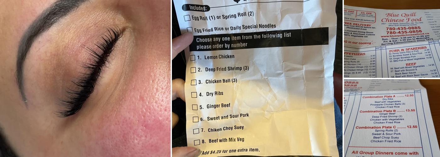 Blue Quill Chinese Food Menu