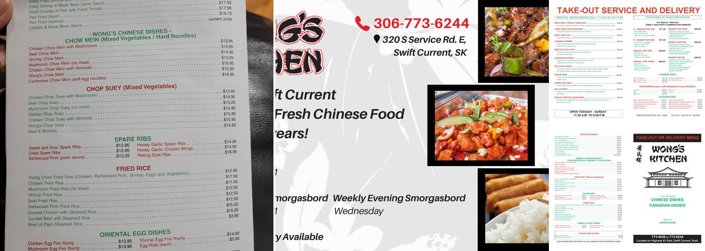 Wong's Kitchen Menu