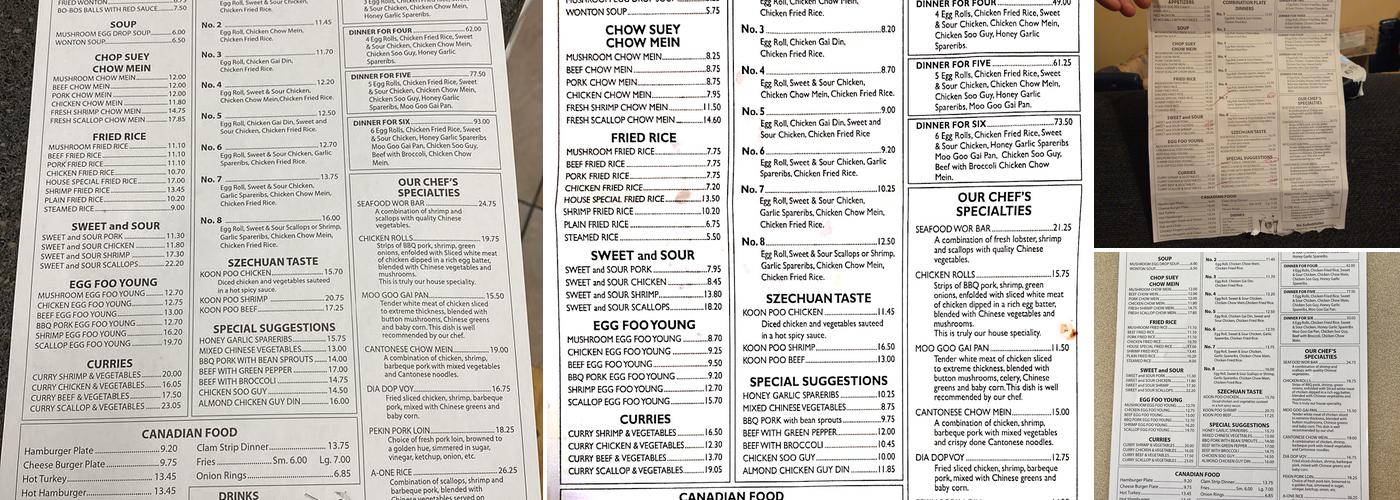 Woo's Kitchen Menu