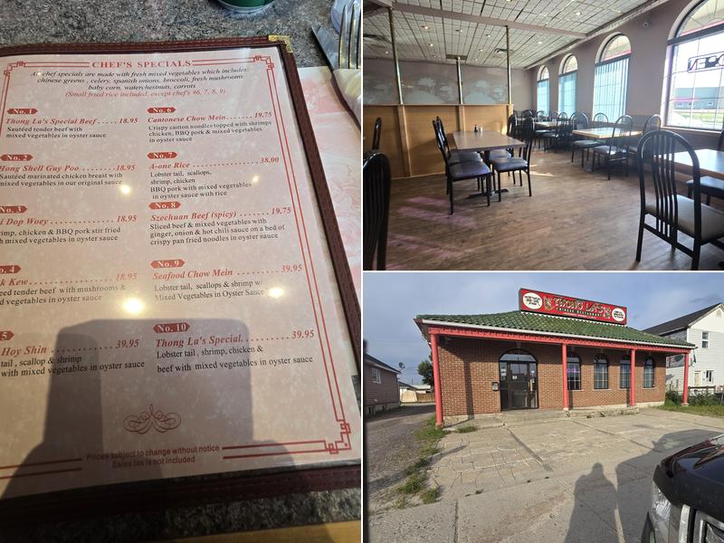 Thong La's Restaurant Menu