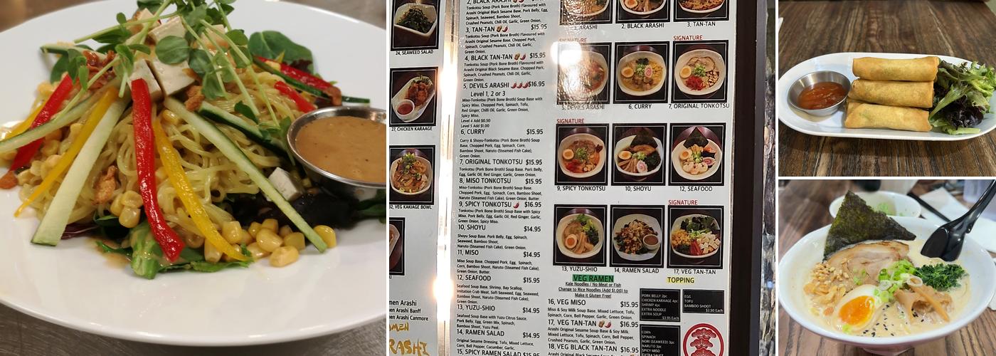 Ramen Arashi Banff Menu